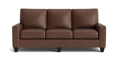 True Custom&reg; Leather Large Track Arm Sofa