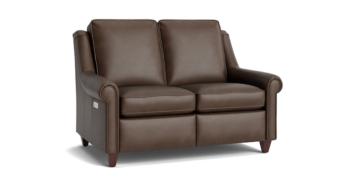 Reclining Leather Loveseat image number 1