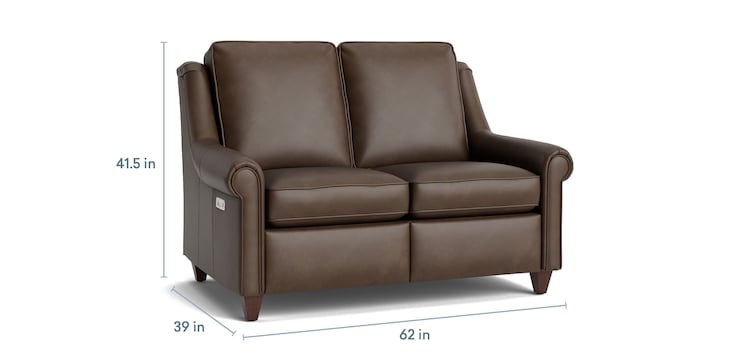 Reclining Leather Loveseat image number 3