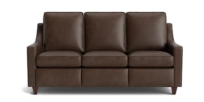 Magnificent Motion Leather Slope Arm Reclining Sofa
