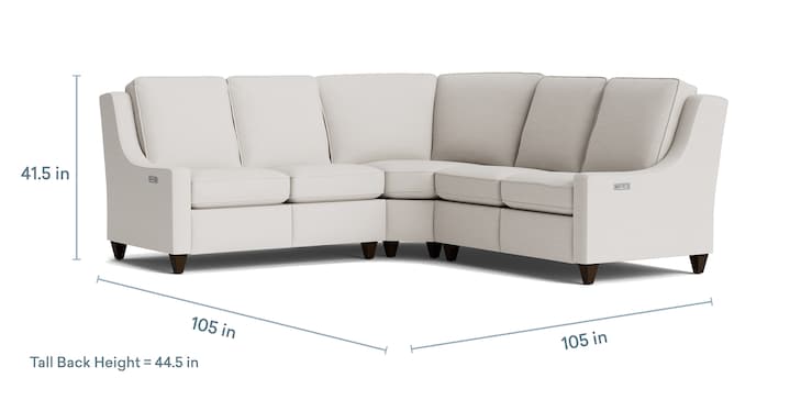 Reclining Fabric L Sectional image number 6