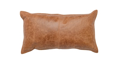 Dumont Leather Chestnut Lumbar Pillow Cover